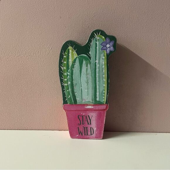 Francesca’s Collections “Stay Wild” Cactus Desk/Shelf Decor GUC - Picture 1 of 8